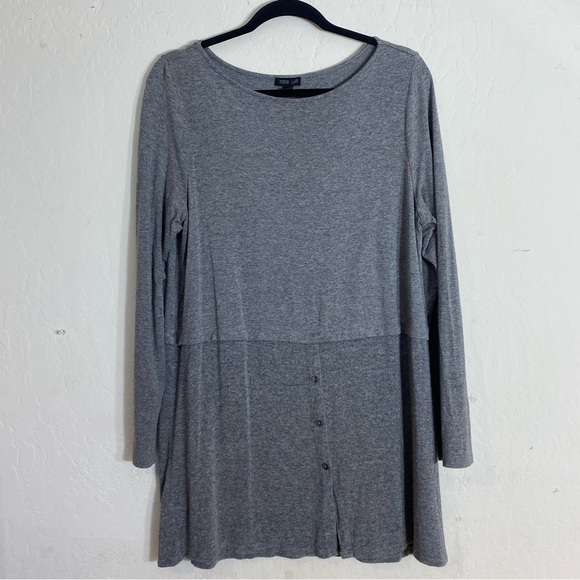 J Jill gray blouse size medium wearever collection Classic Staple Wardrobe Piece - Picture 1 of 8